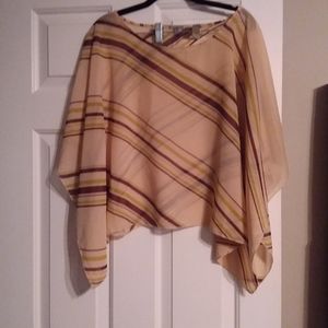 🍭Plaid poncho top